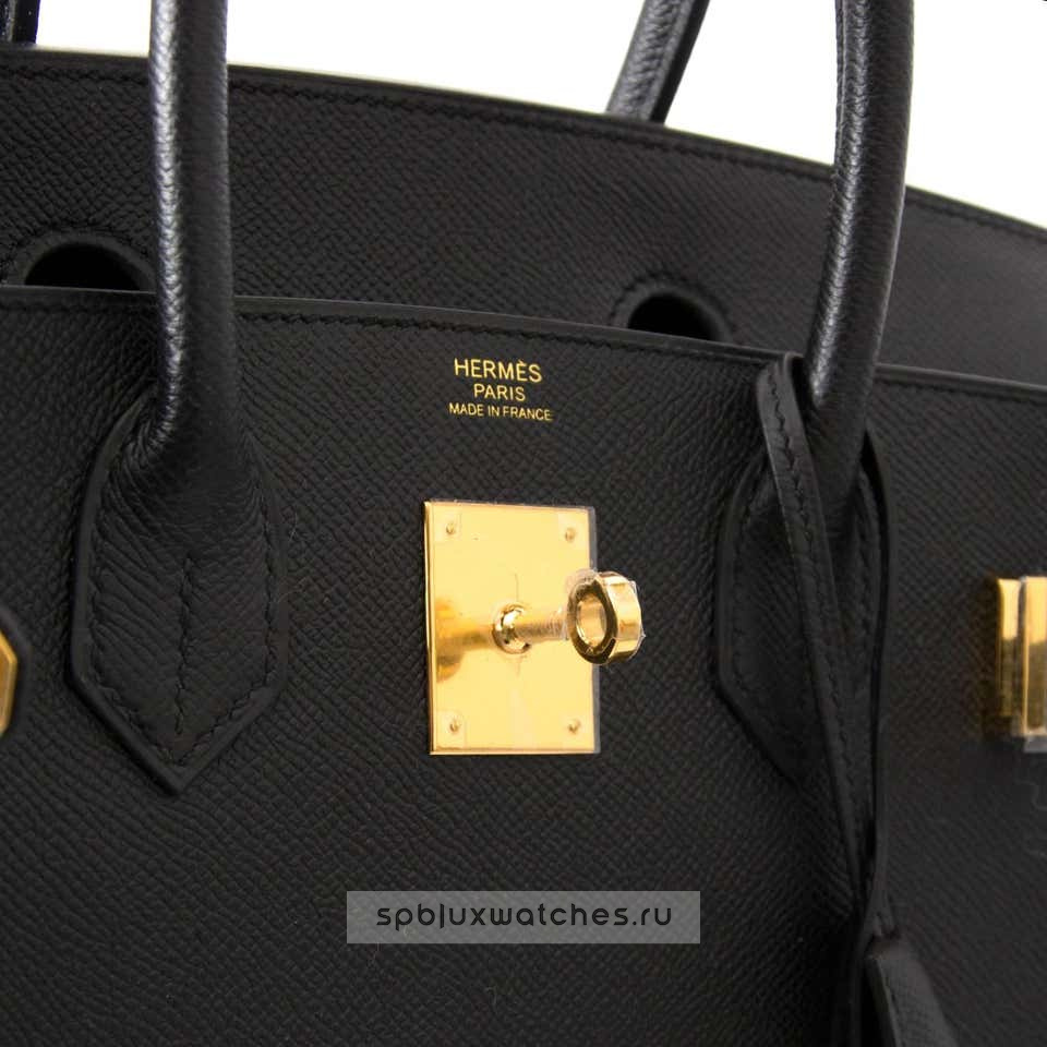 Hermes Birkin 30 Black Epsom Gold Hardware