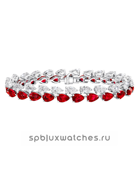 Браслет Graff Classic Graff Pear Shape Ruby and Diamond Bracelet RGB340