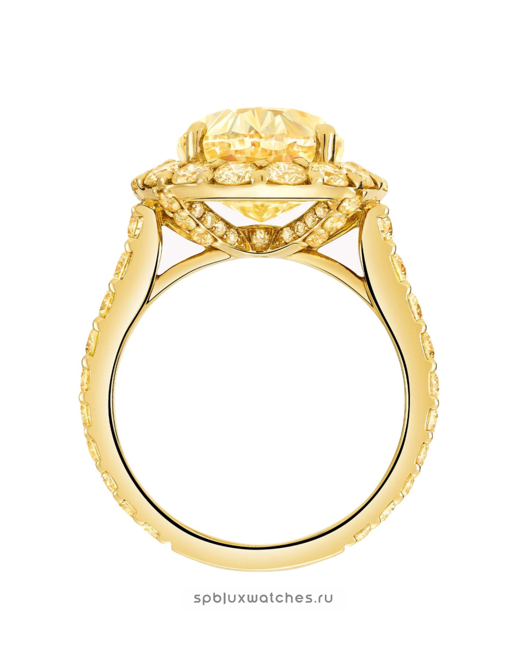 Кольцо для помолвки Graff Icon Oval Cut Yellow Diamond Engagement Ring RGR647