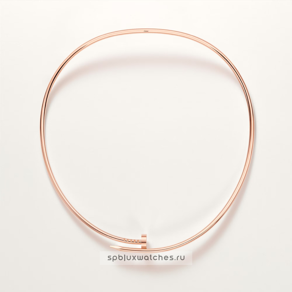 Колье Cartier Juste Un Clou Torque Necklace Small Model Reverse-Set Diamonds N7424571