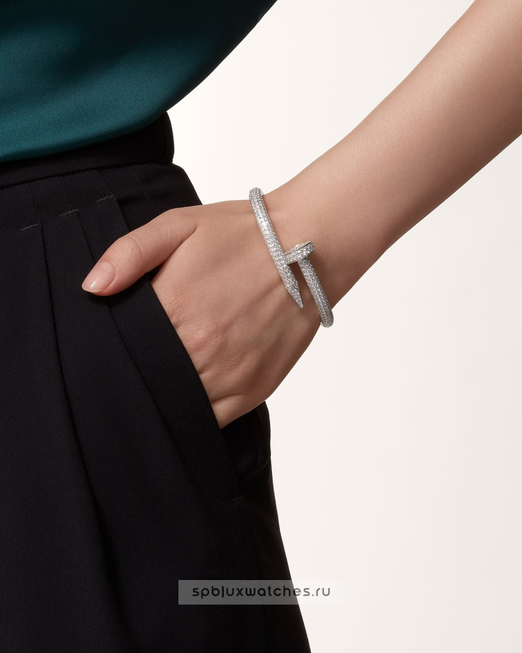 Браслет Cartier Juste un Clou Half-Paved Bracelet Large Model N6721817
