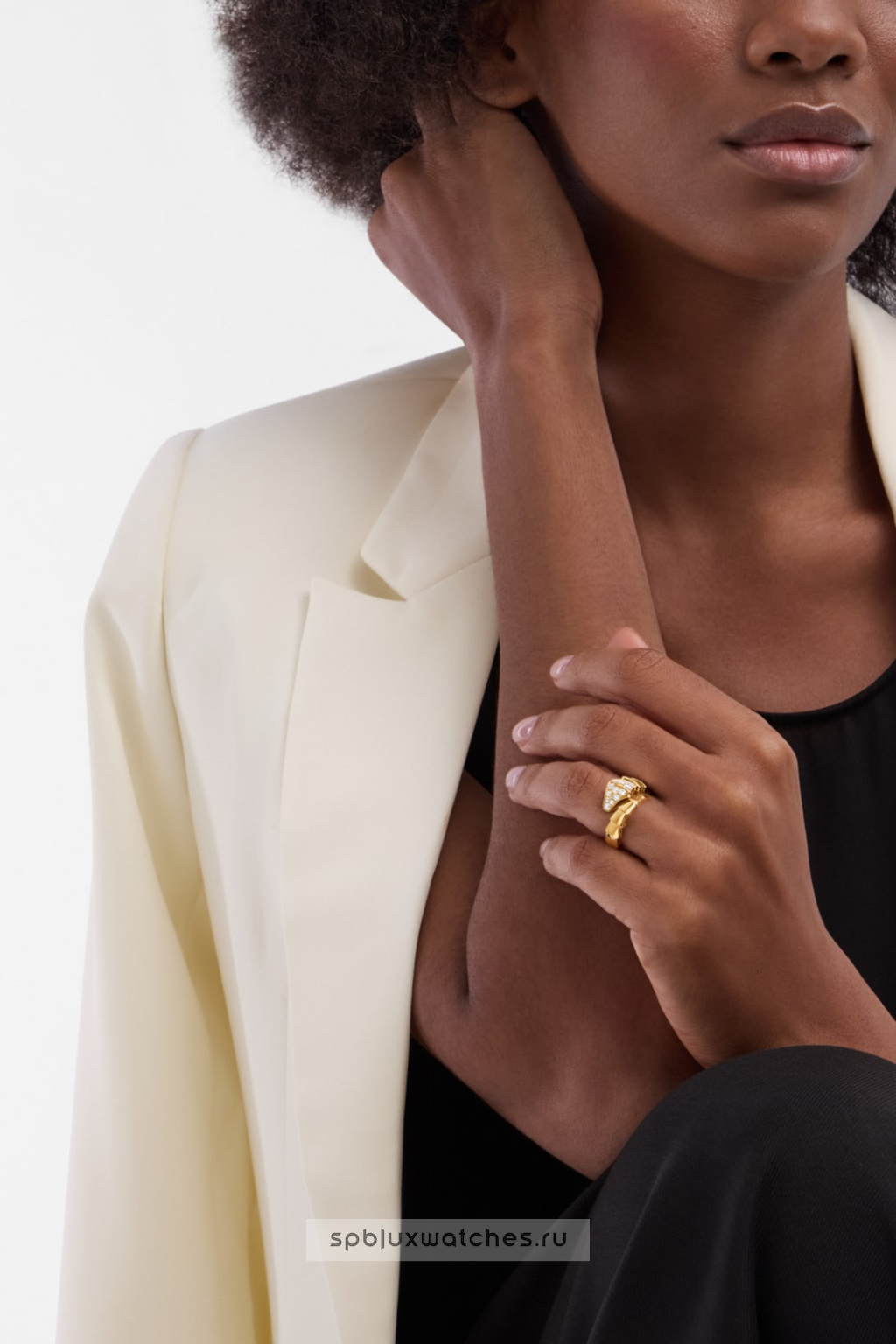 Кольцо Bvlgari Serpenti Viper Scaglie One-Coil Ring 361131