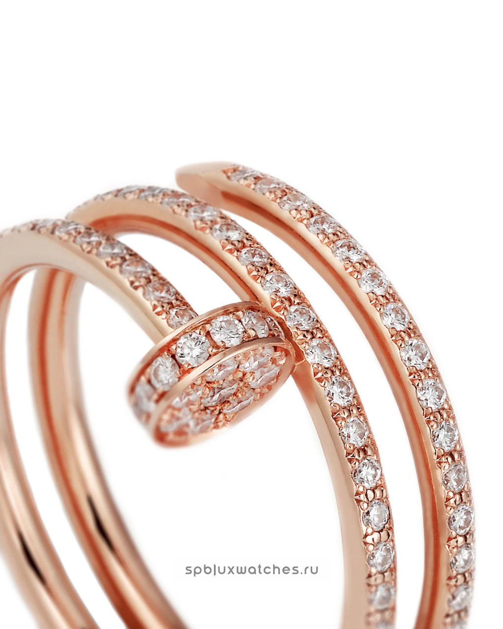 Кольцо Cartier Juste un Clou Double Ring Half-Paved B4210900