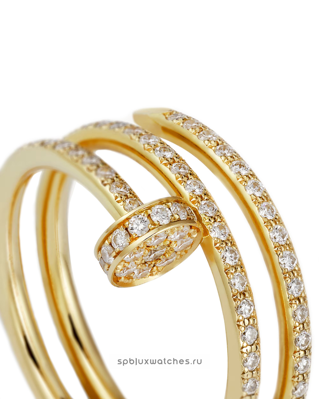 Кольцо Cartier Juste un Clou Half-Paved Double Ring B4211900