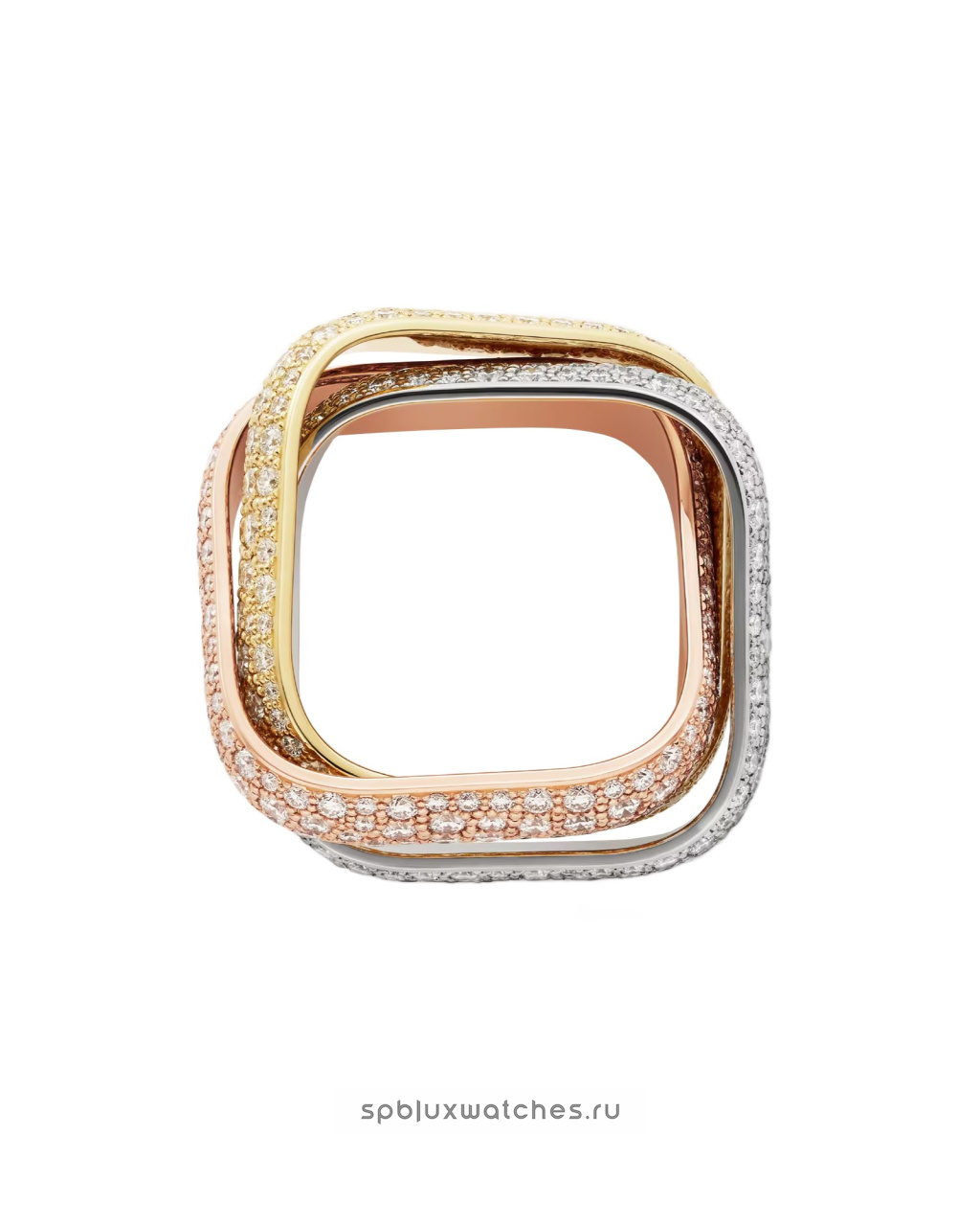 Кольцо Cartier Trinity Paved Cushion-Shaped Ring Large Model N4801600