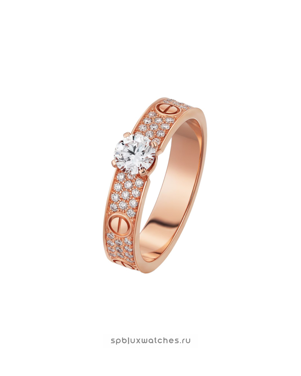 Кольцо для помолвки Cartier Love Solitaire Brilliant-Cut Diamond Paved N4774600