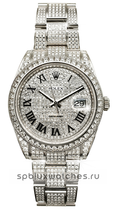 Rolex Datejust II Diamonds Full Pave Tuning 41 mm 126300 CUSTOM