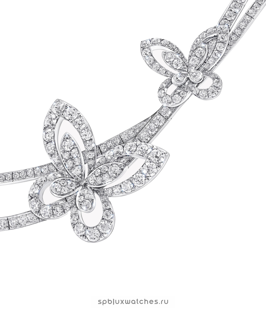 Колье Graff Butterfly Silhouette Diamond Double Row Necklace RGN766