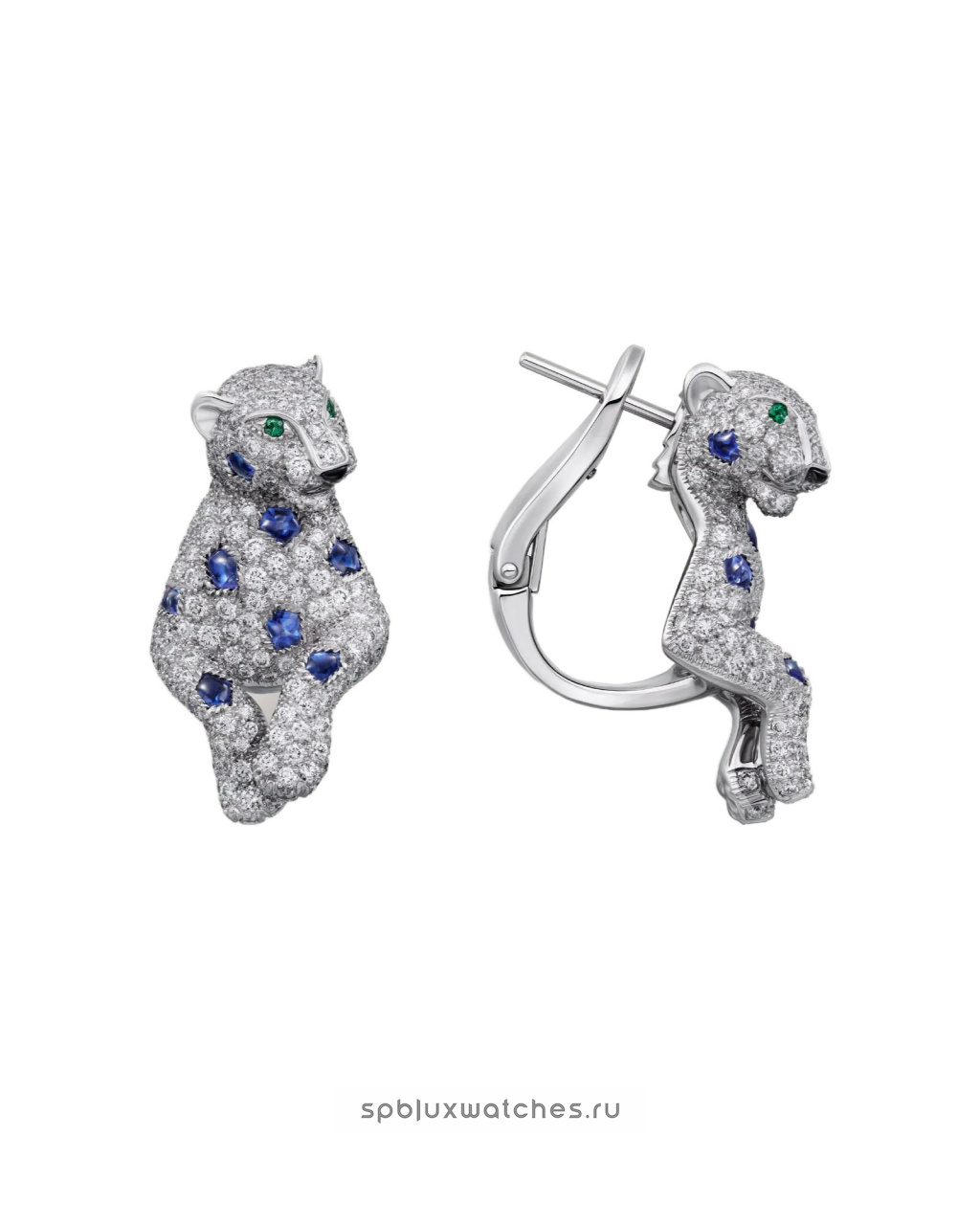 Серьги Cartier Panthere de Cartier Sapphires Paved Earrings H8001259