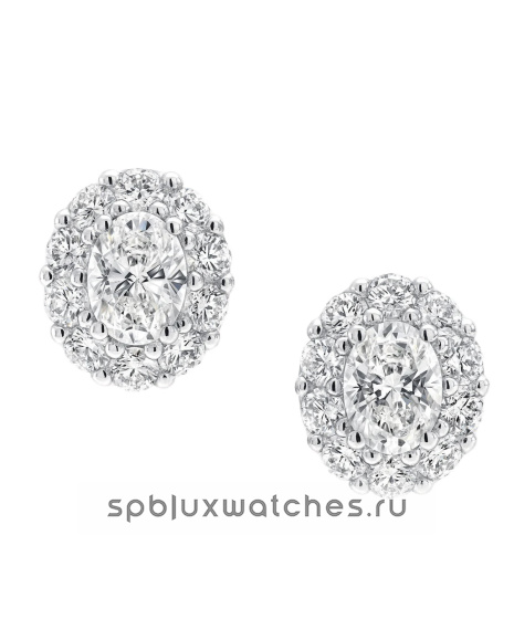 Пусеты Graff Icon Oval Diamond Stud Earrings RGE1349