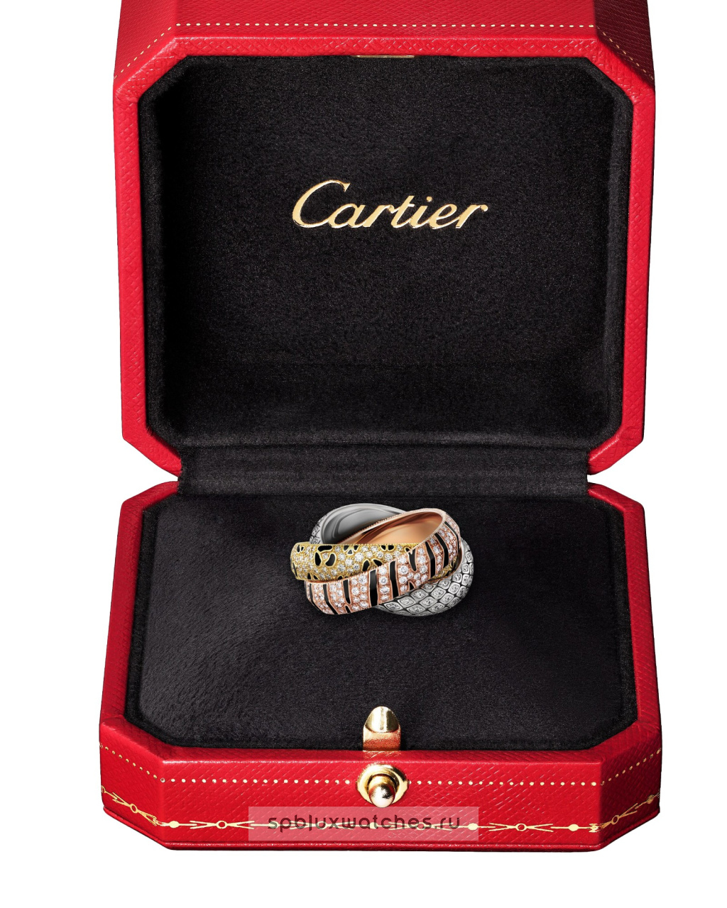 Кольцо Cartier Trinity Paved Lacquer Ring N4814200