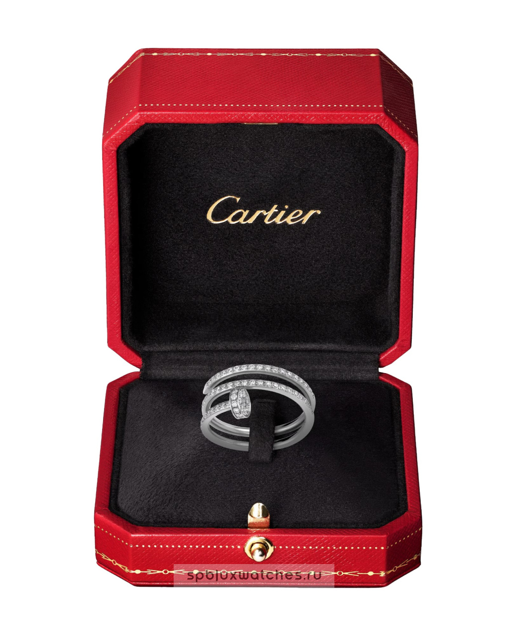 Кольцо Cartier Juste un Clou Half-Paved Double Ring B4211100