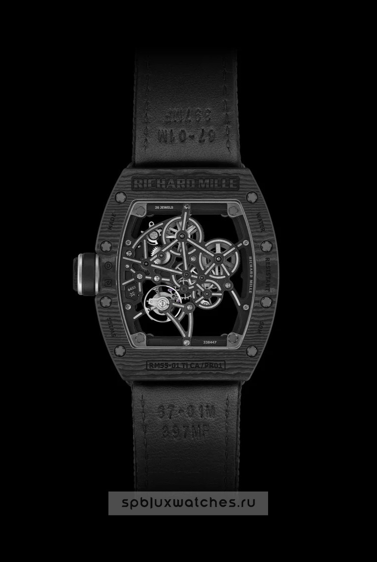 Richard Mille RM 55-01 Manual Winding Carbon TPT 37.9 x 47.3 mm