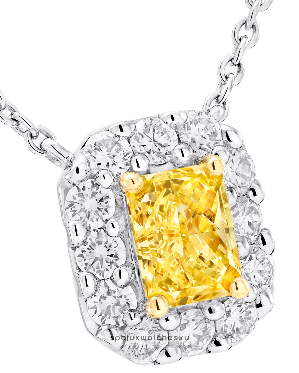 Подвеска Graff Icon Radiant Cut Yellow and White Diamond Pendant RGP845