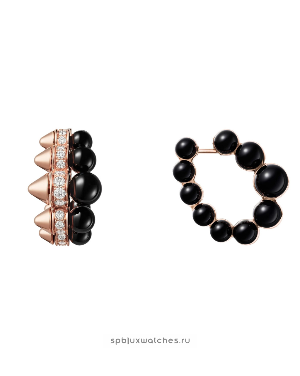 Серьги Cartier Clash de Cartier Onyx Diamonds Hoop Earrings Extra-Large Model N8515235