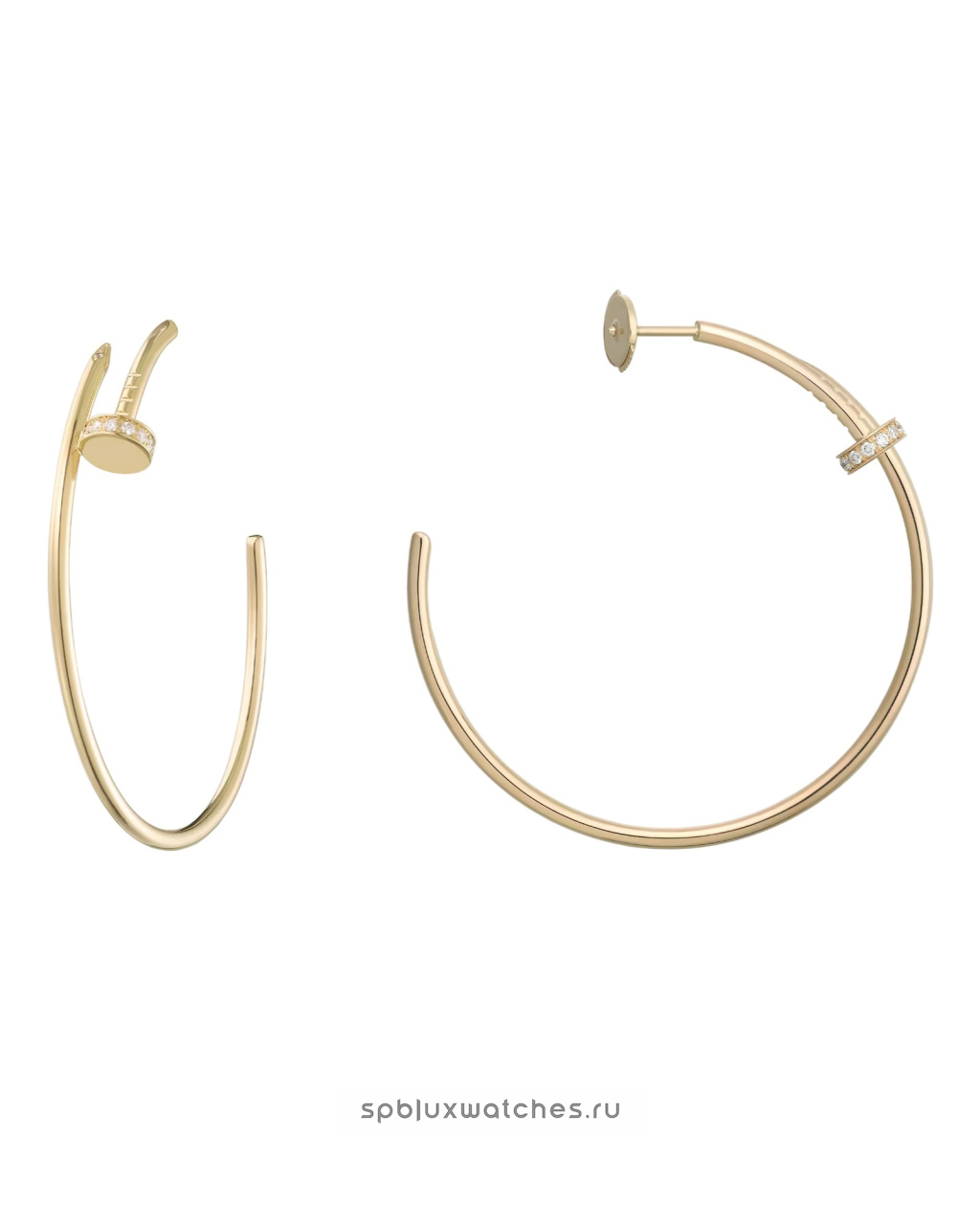 Серьги Cartier Juste un Clou Hoop Diamonds Earrings Large Model B8301225