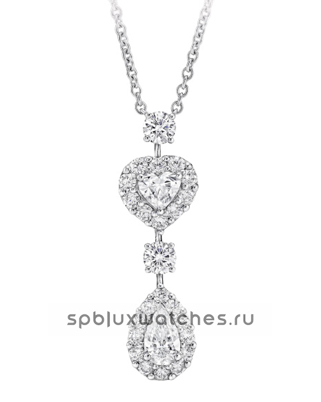 Подвеска Graff Icon Heart and Pear Shape Diamond Drop Necklace RGP767