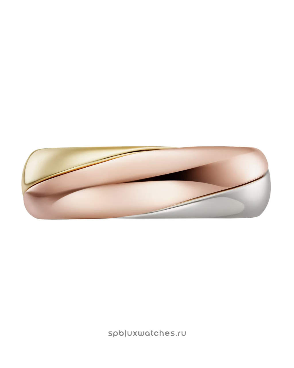 Кольцо Cartier Trinity Half-Paved Ring B4240800