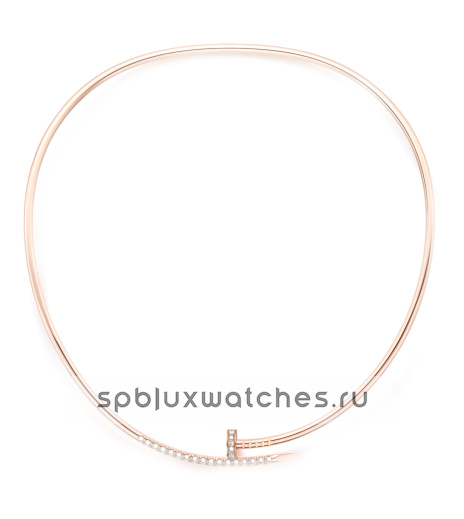 Колье Cartier Juste Un Clou Torque Necklace Small Model Reverse-Set Diamonds N7424571