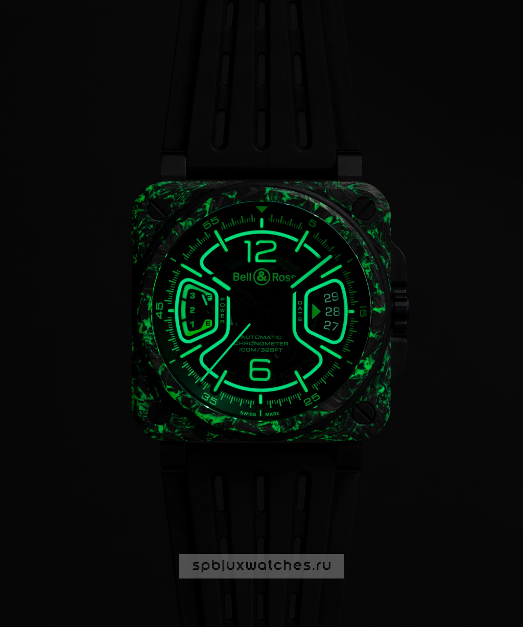 Bell & Ross BR-X3 Night Vision 41 mm BRX3R-GN-CA/SRB