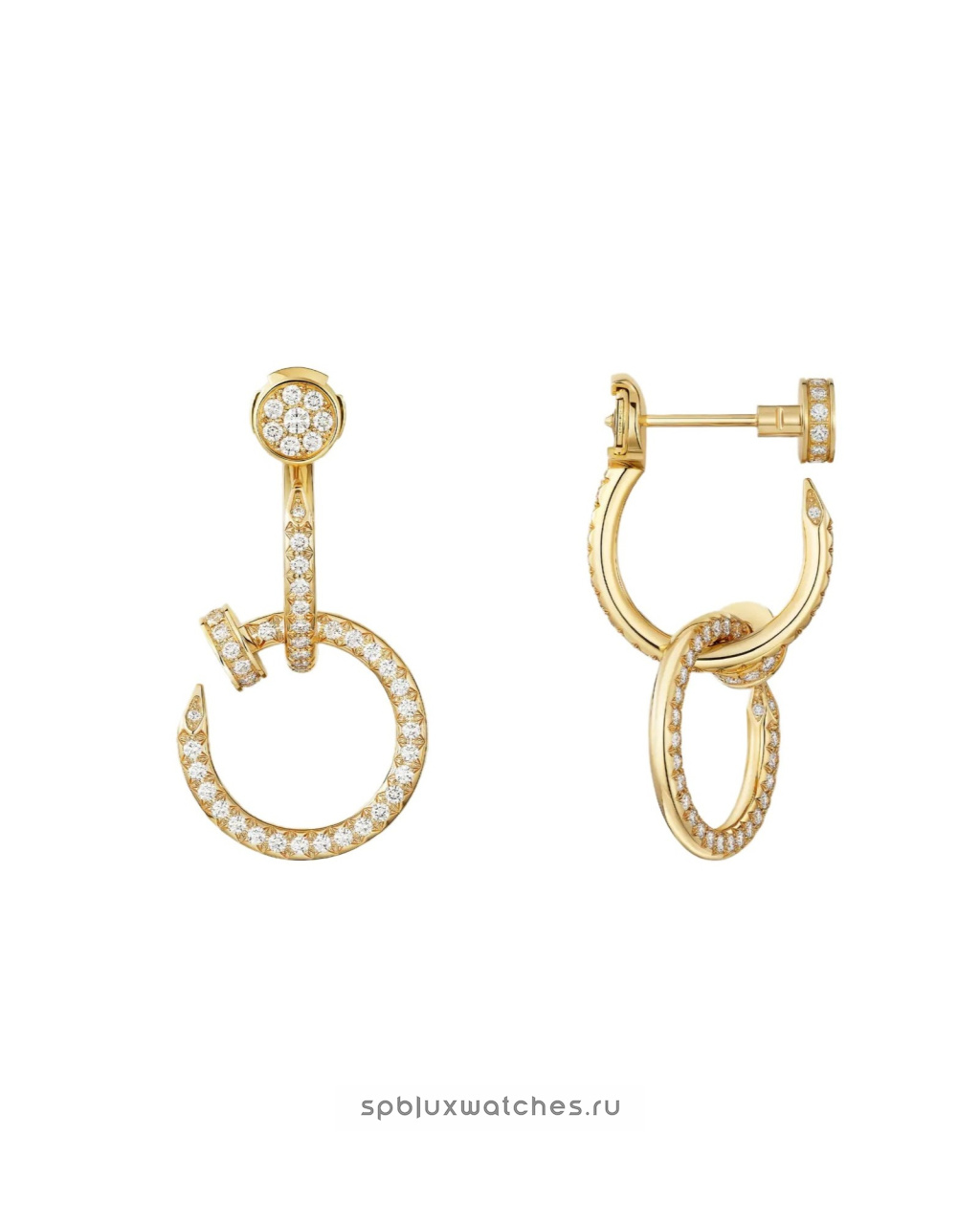 Серьги Cartier Juste un Clou Double Paved Earrings N8515271