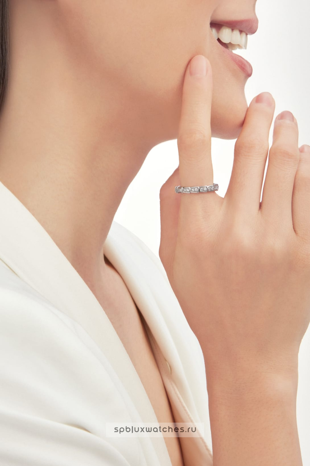 Обручальное кольцо Bvlgari Serpenti Viper Wedding Band Ring 349739