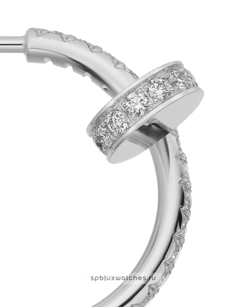 Серьги Cartier Juste un Clou Paved Hoop Earrings Small Model B8301431