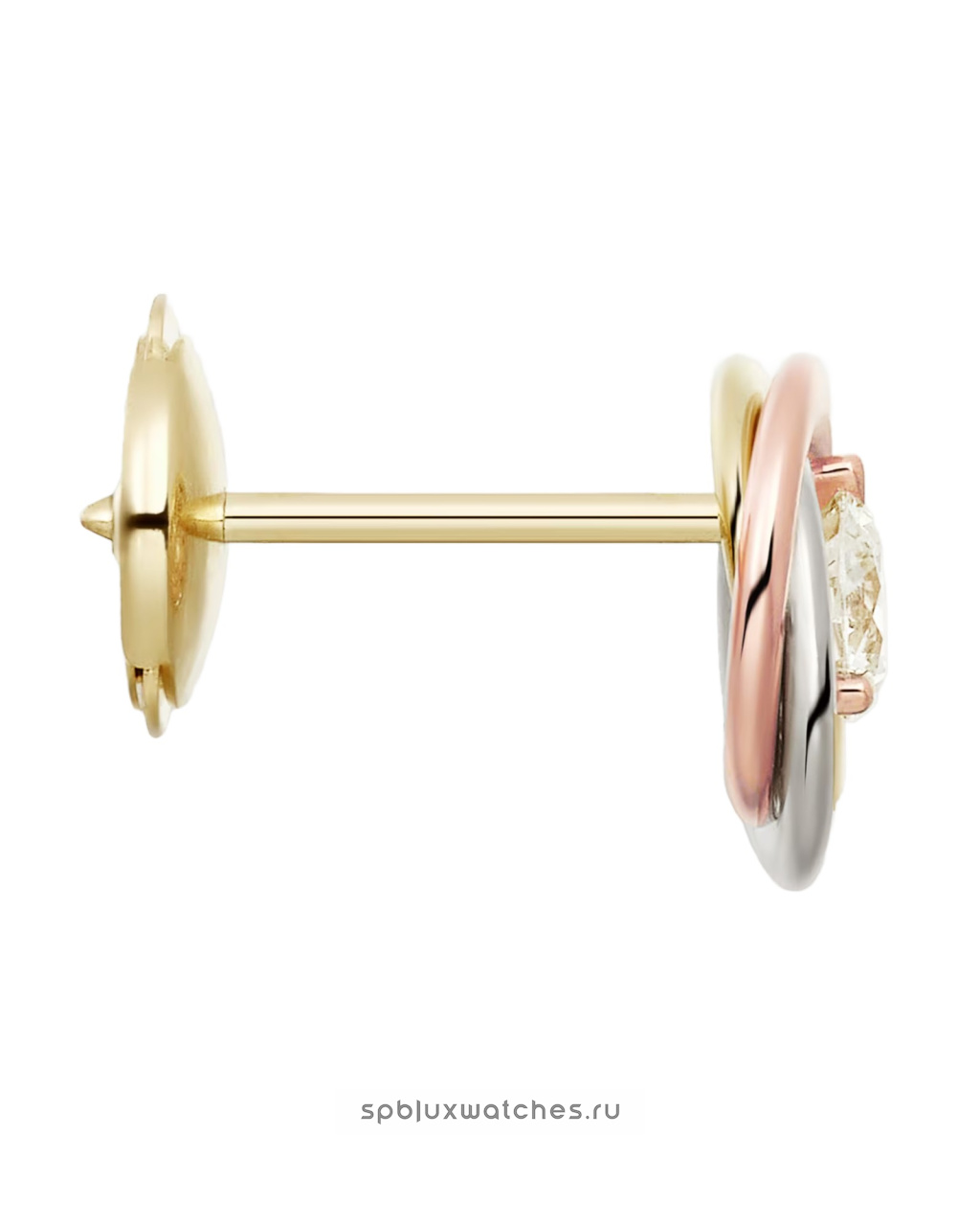 Серьги Cartier Trinity 2 Diamonds Stud Earrings B8301459