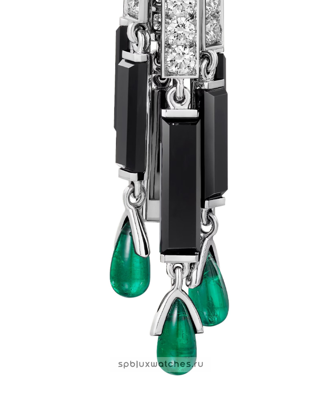 Серьги Cartier Panthere de Cartier Paved Emeralds Earrings H8001122