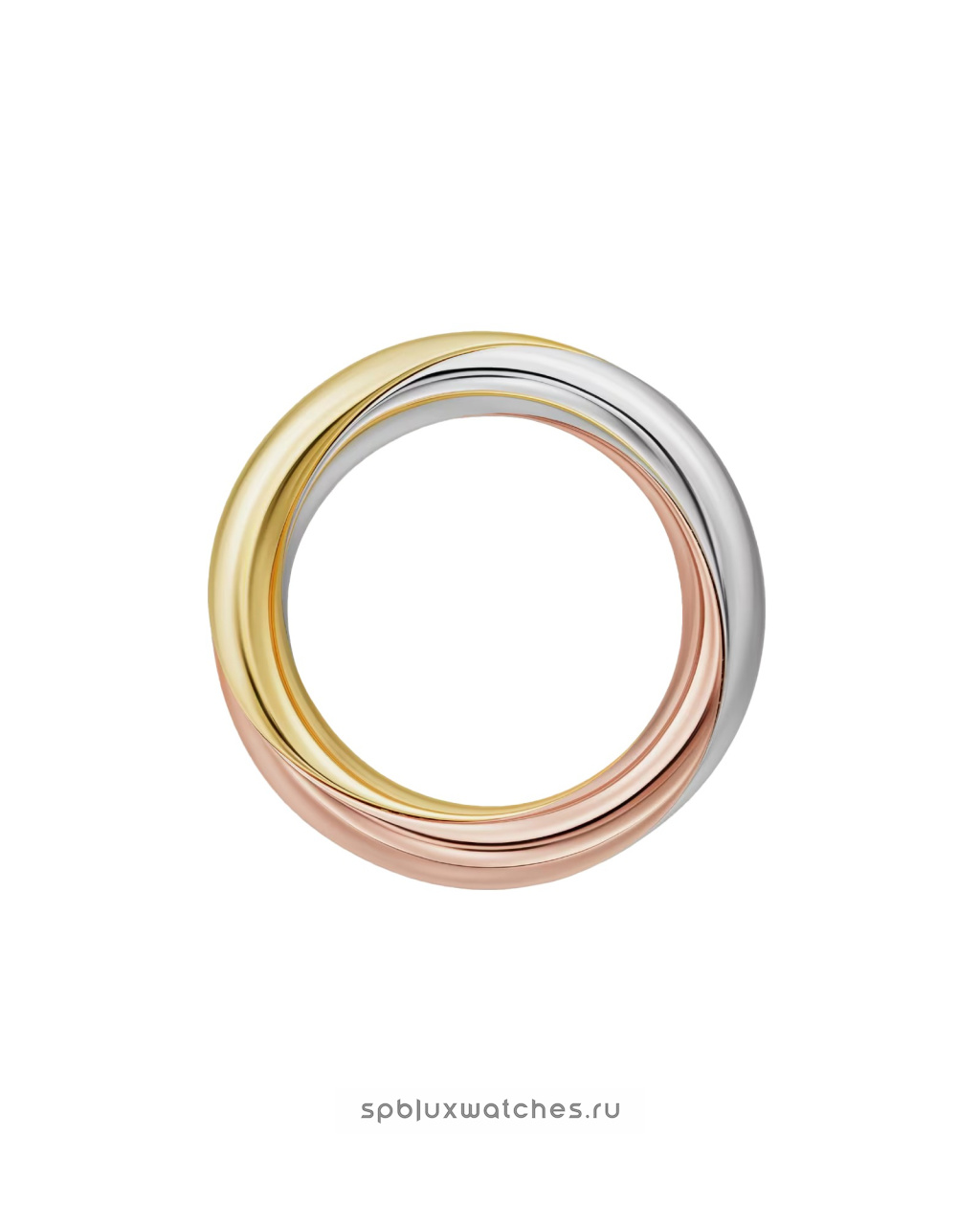 Кольцо Cartier Trinity Half-Paved Ring B4240800