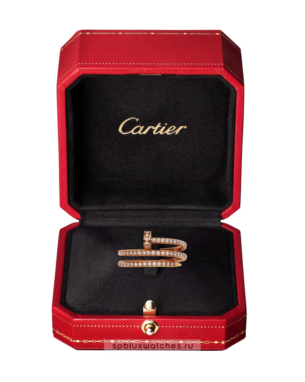 Кольцо Cartier Juste un Clou Double Ring Half-Paved B4210900