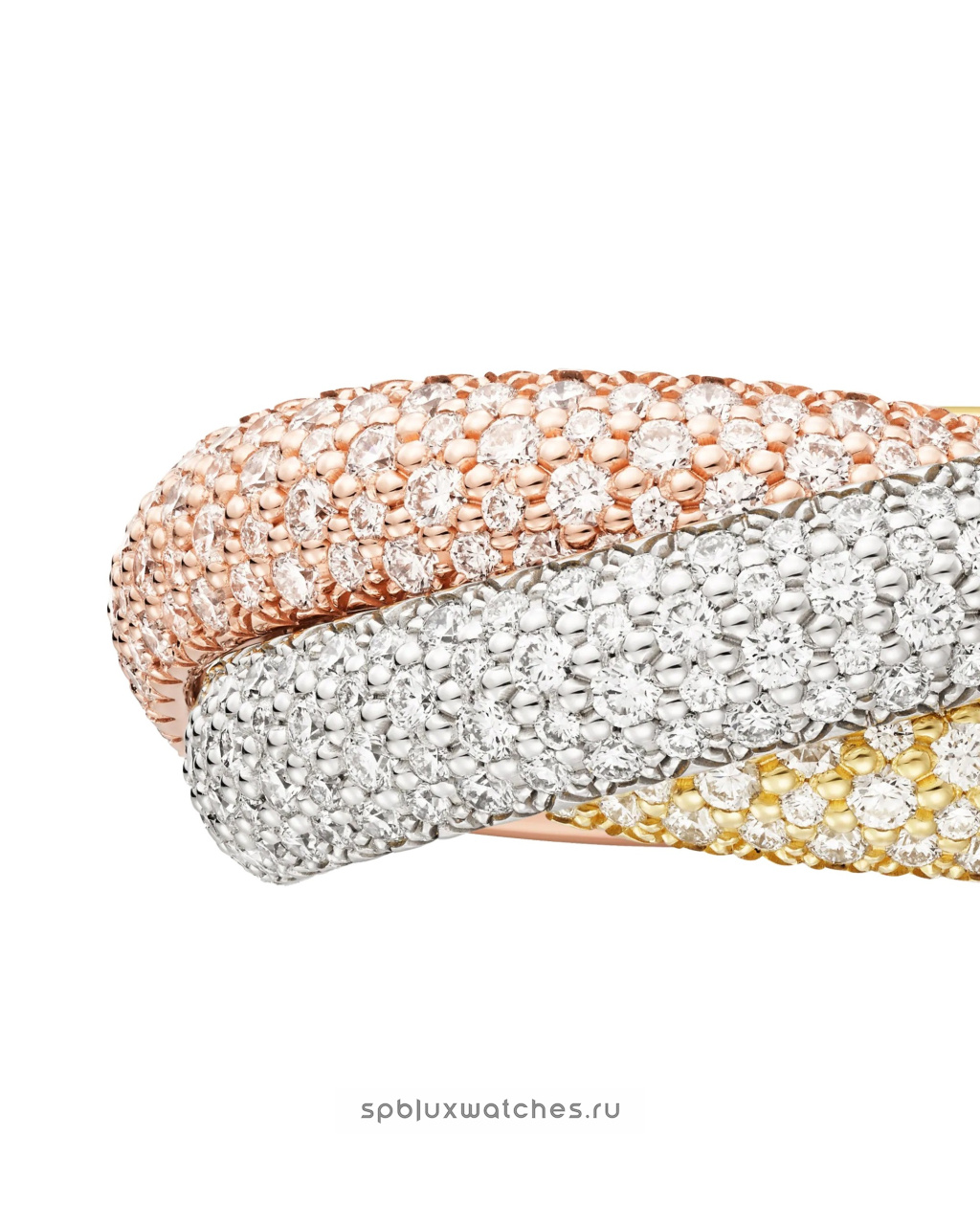 Кольцо Cartier Trinity Paved Ring Large Model N4778300