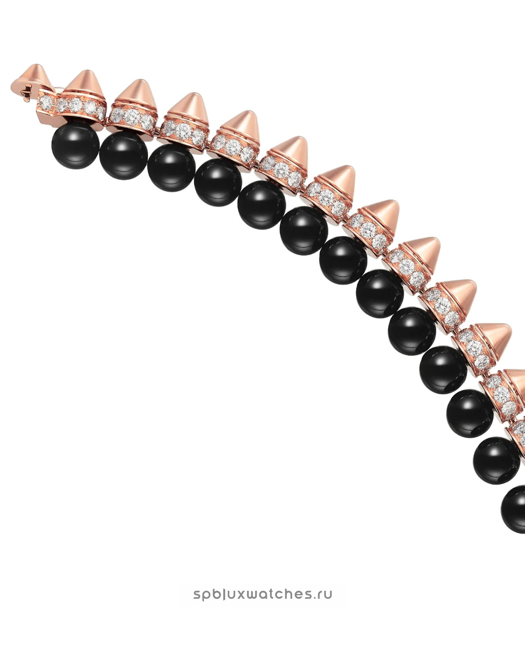 Браслет Cartier Clash de Cartier Flexible Bracelet Onyx Diamonds Extra-Large Model N6723417