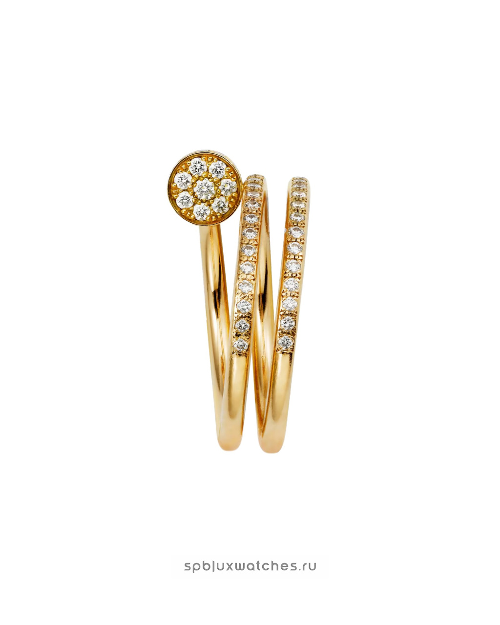 Кольцо Cartier Juste un Clou Half-Paved Double Ring B4211900