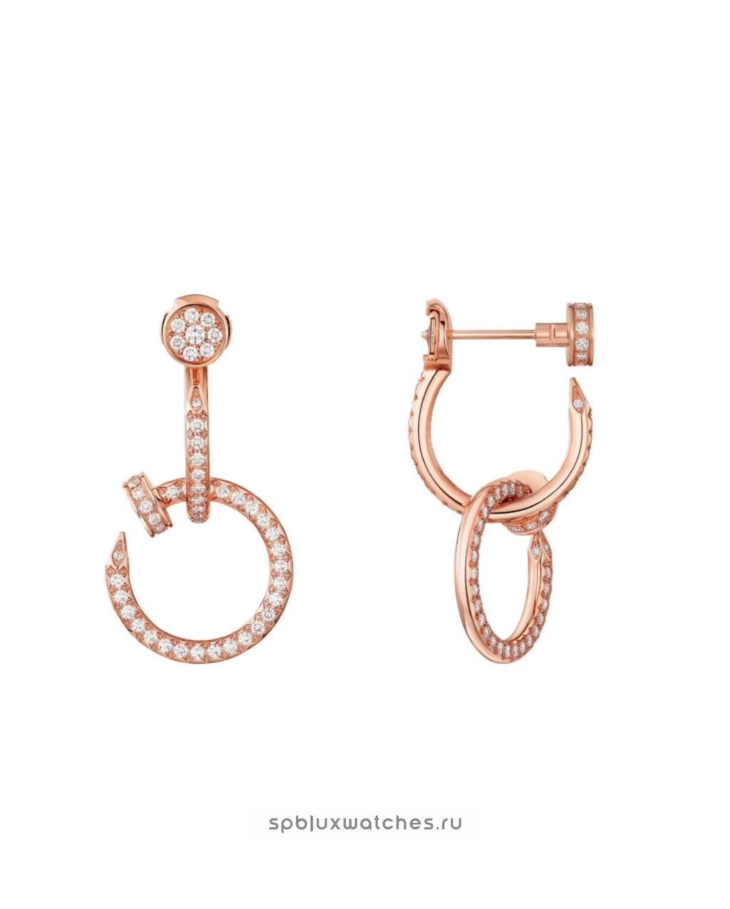 Серьги Cartier Juste un Clou Paved Double Earrings N8515270