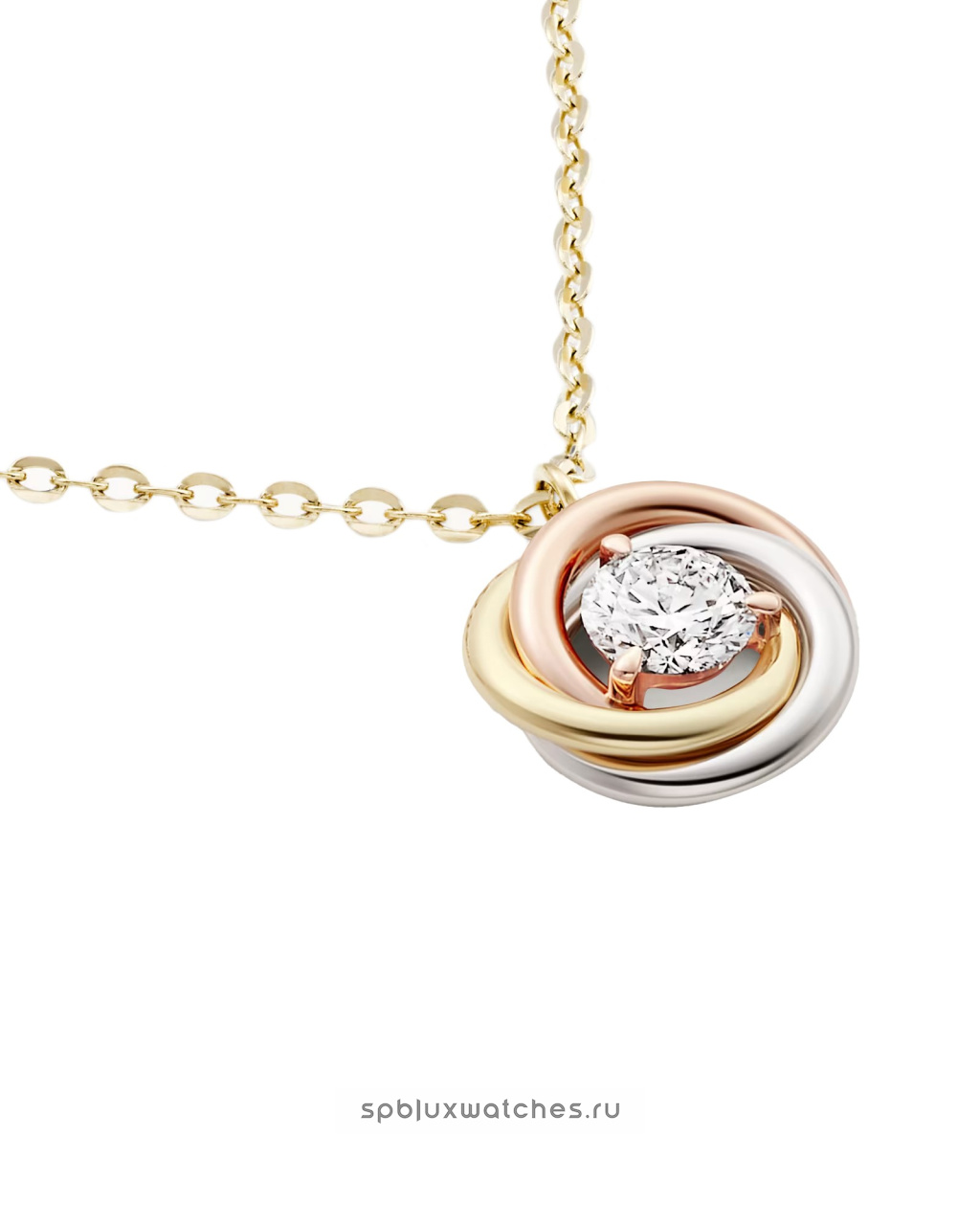 Подвеска Cartier Trinity 1 Diamond Pendant B7224812
