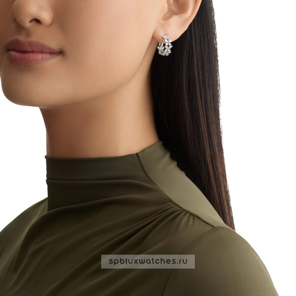 Серьги Graff Classic Butterfly Diamond Petite Hoop Earrings RGE1982