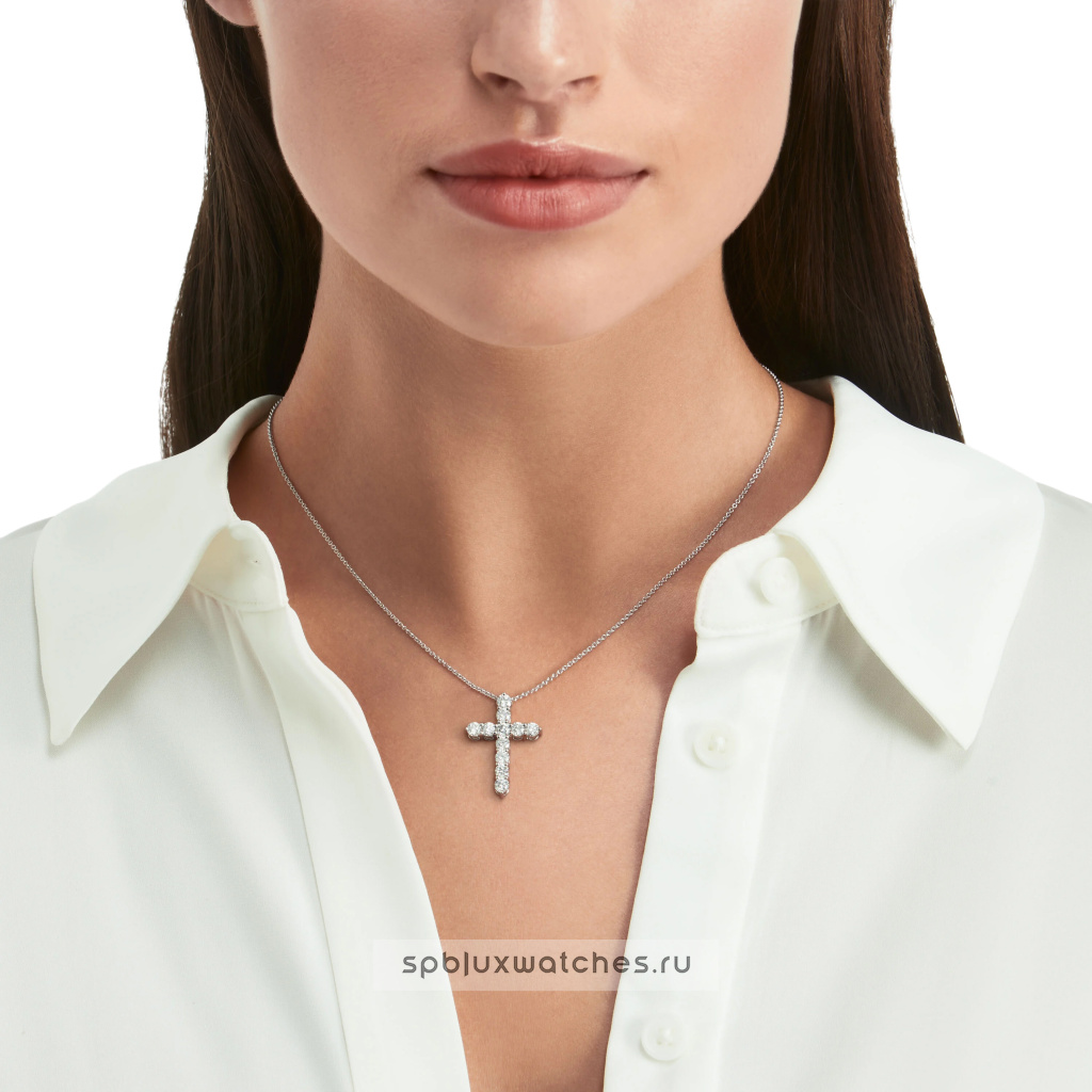 Крест Graff Classic Graff Round Diamond Cross Small Pendant RGP007