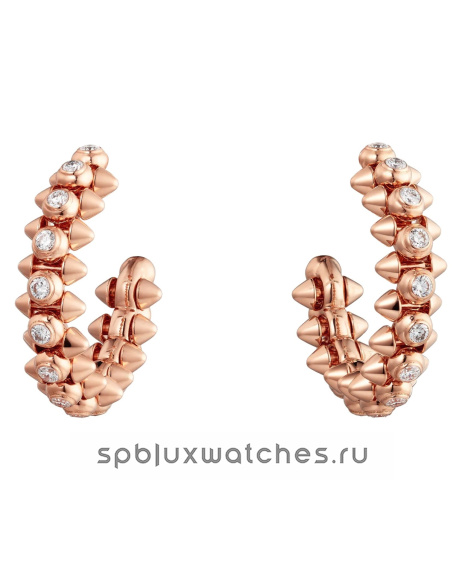 Серьги Cartier Clash de Cartier Hoop Earrings Diamonds Medium Model N8515173