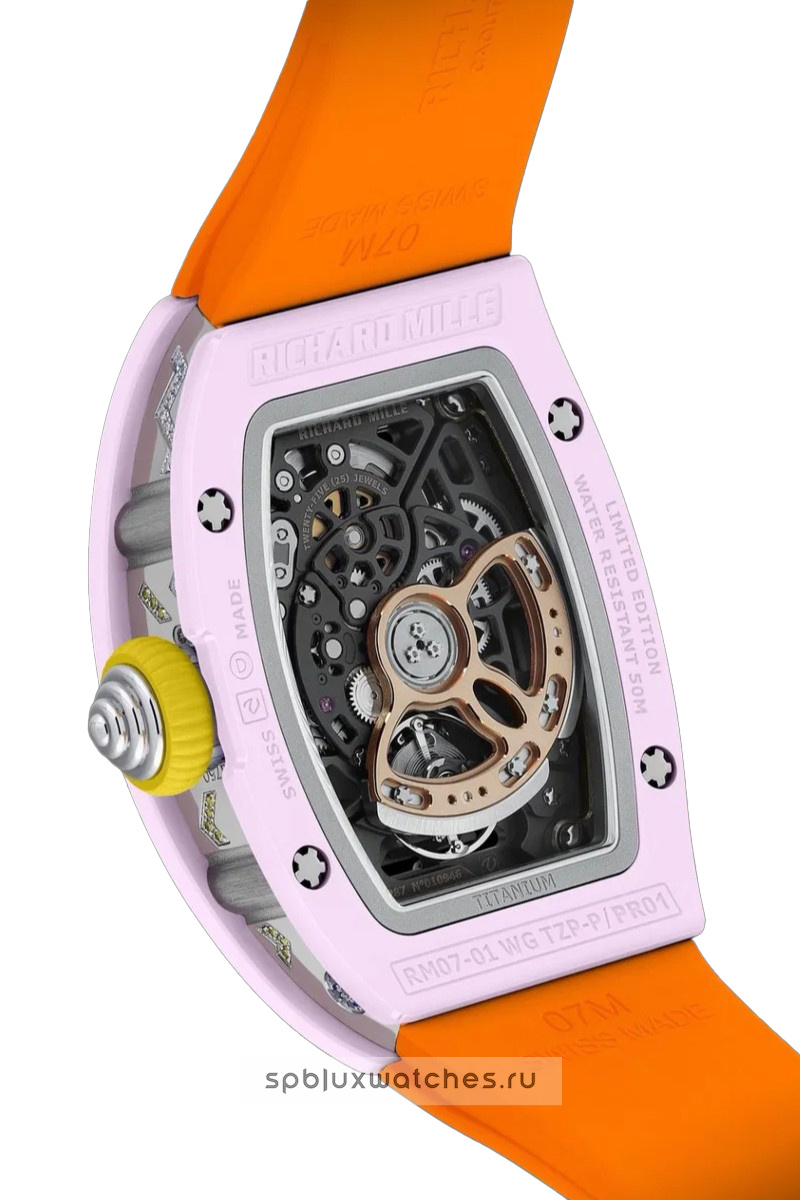 Richard Mille RM 07-01 Automatic Winding Coloured Ceramics Blush Pink 31.4 x 42.5 mm