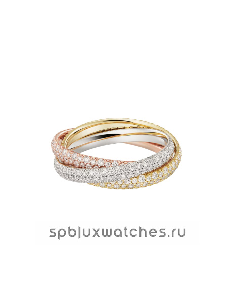Кольцо Cartier Trinity Paved Ring Small Model N4778100