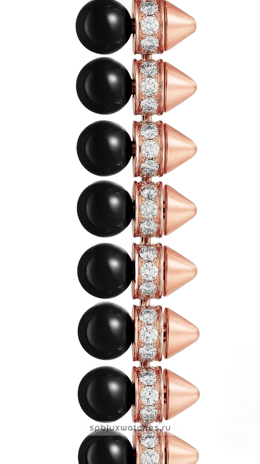 Браслет Cartier Clash de Cartier Flexible Bracelet Onyx Diamonds Extra-Large Model N6723417