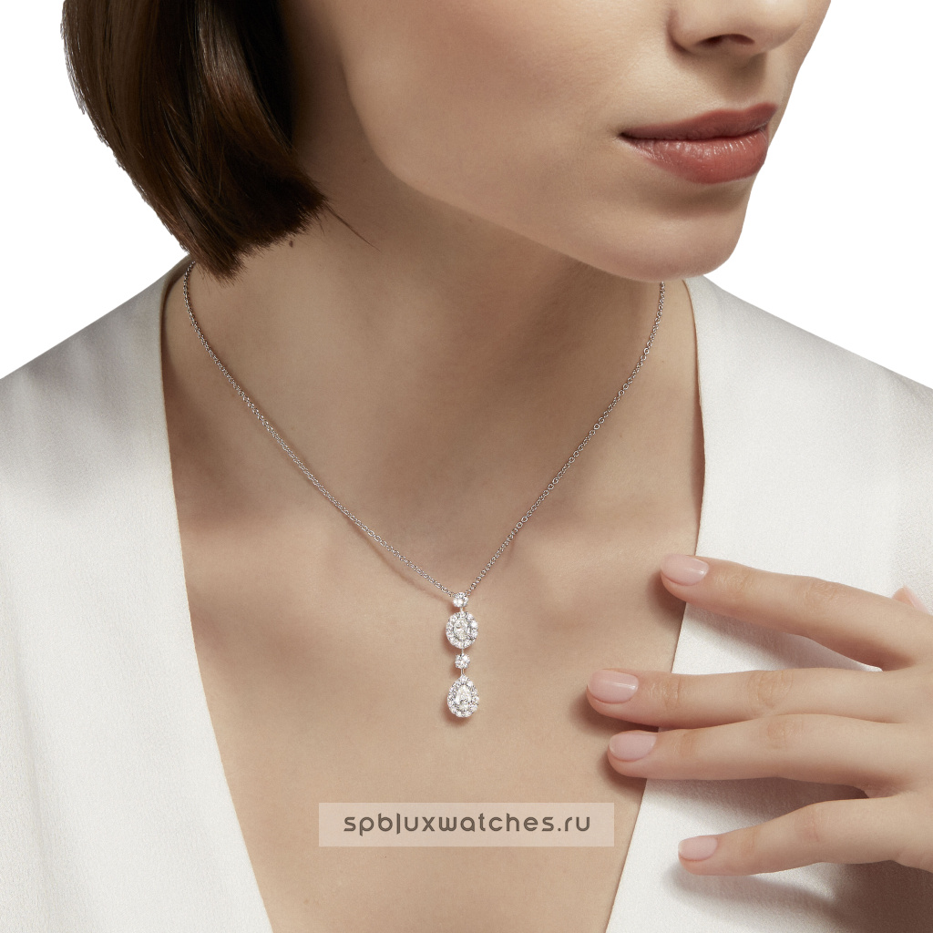 Подвеска Graff Icon Oval and Pear Shape Diamond Drop Necklace RGP768
