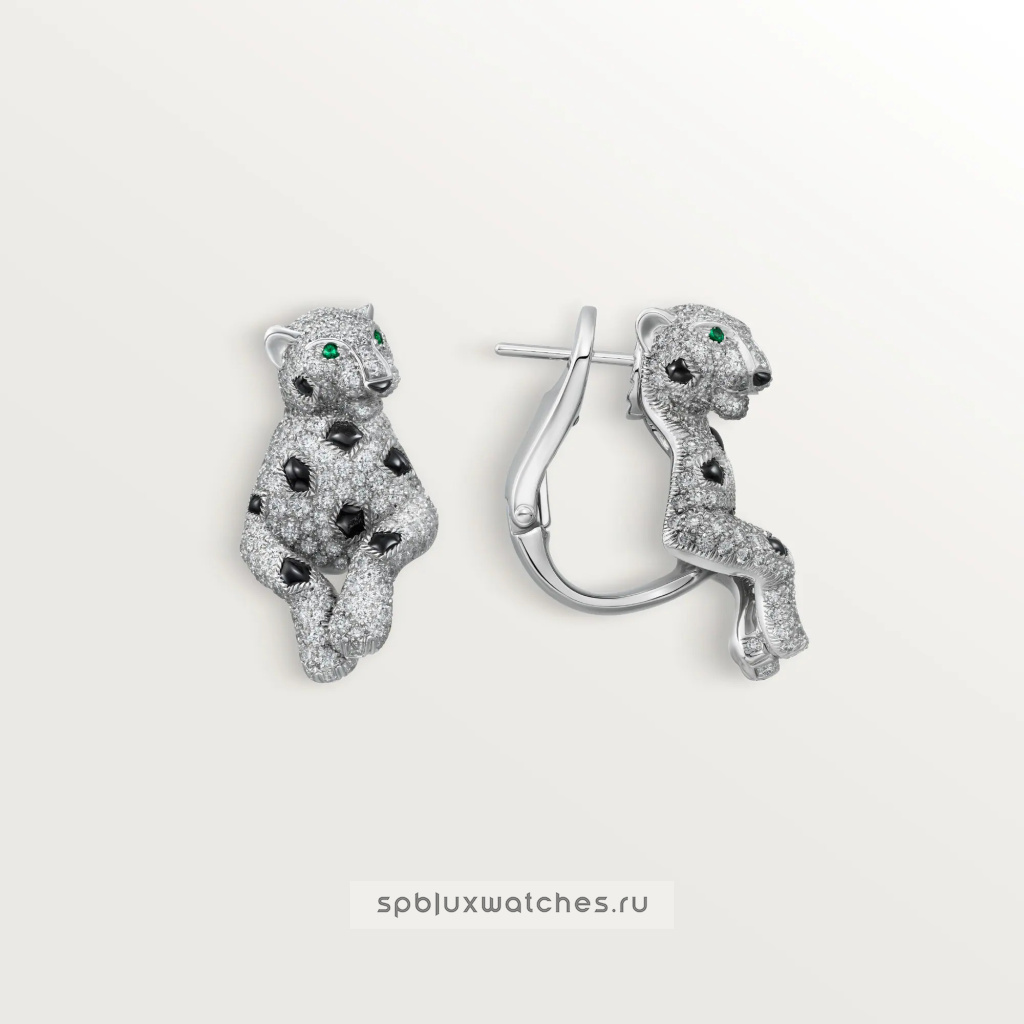 Серьги Cartier Panthere de Cartier Earrings Paved H8001258