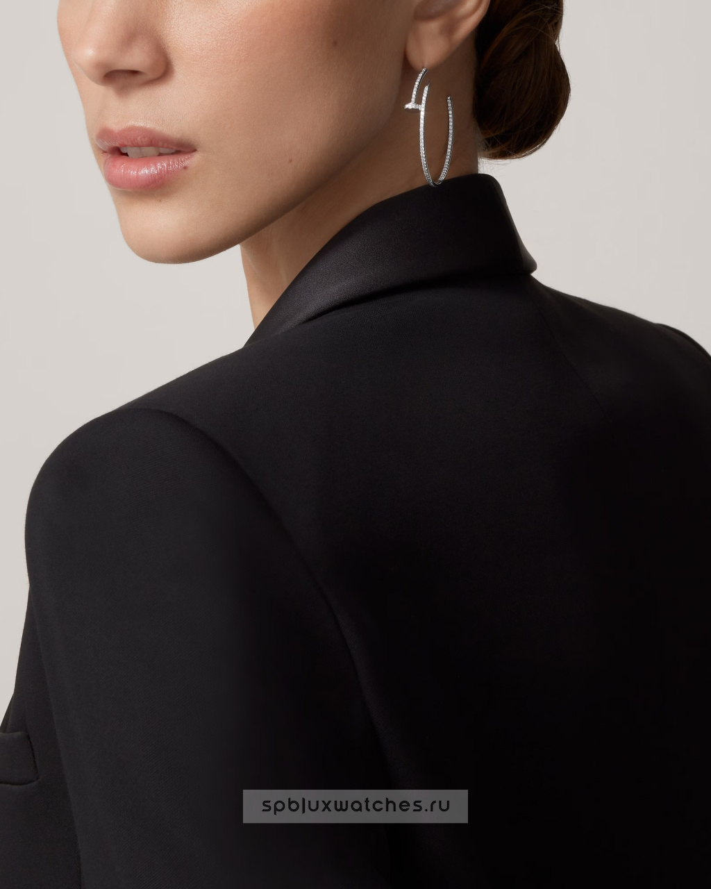 Серьги Cartier Juste un Clou Paved Hoop Earrings Large Model N8515008