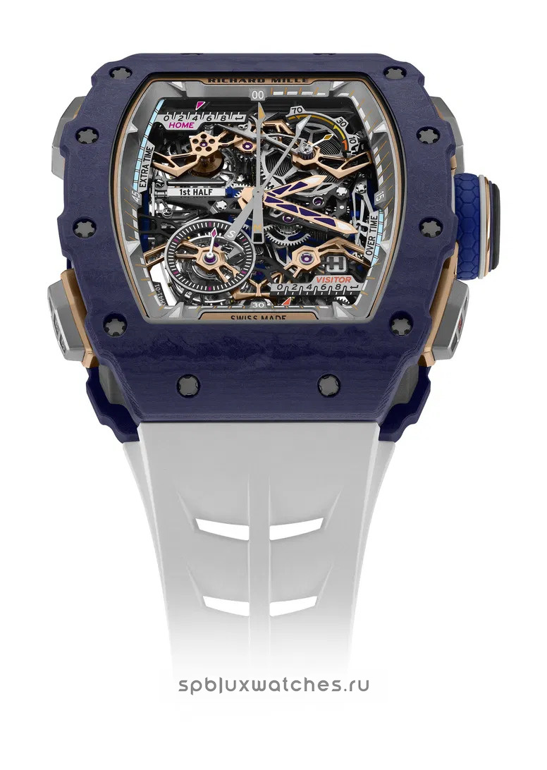 Richard Mille RM 41-01 Tourbillon Flyback Chronograph SoccerDark Blue Quartz TPT