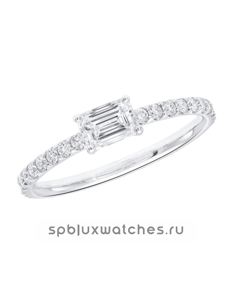 Кольцо Graff Foufou Horizontal Emerald Cut Diamond Ring RGR1120