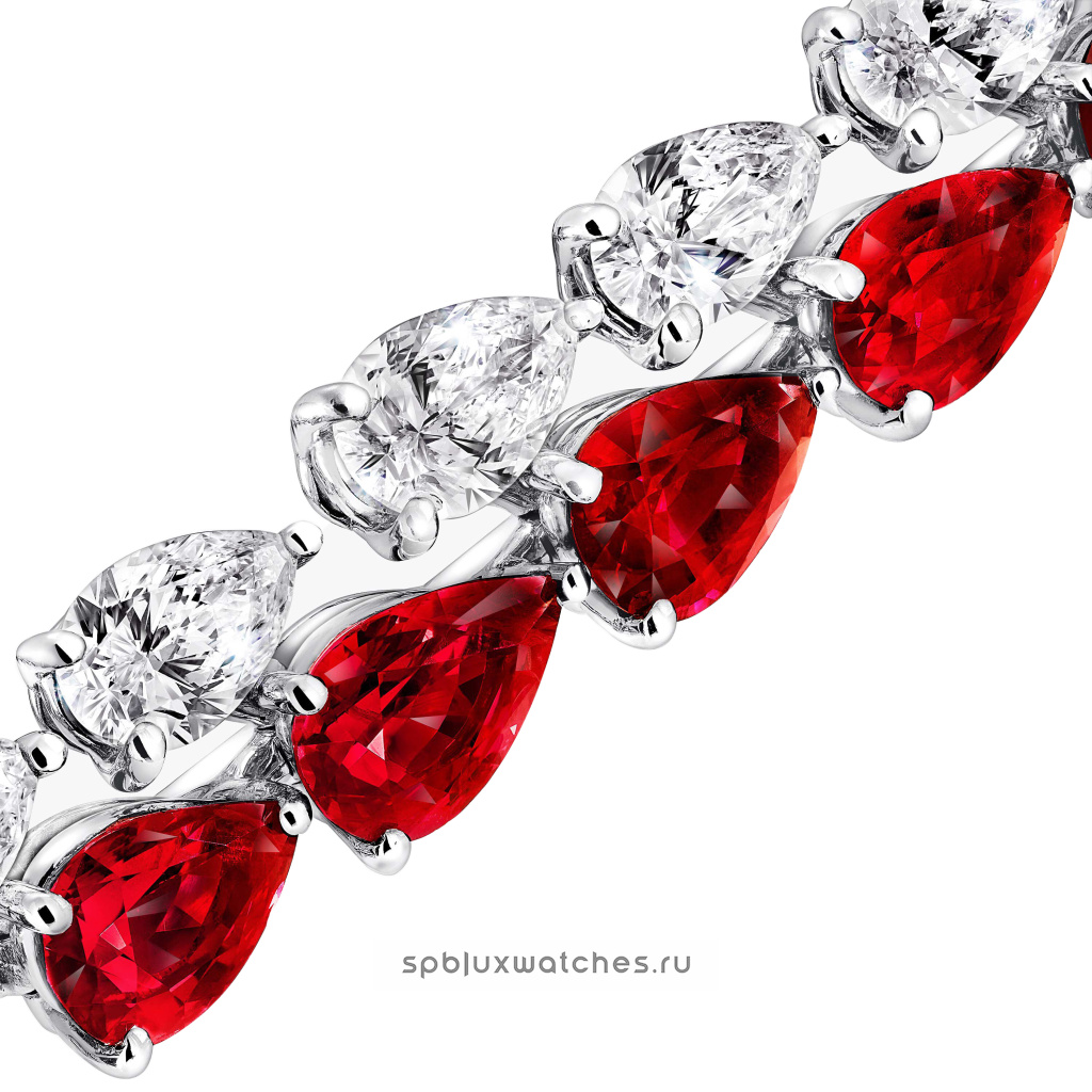Браслет Graff Classic Graff Pear Shape Ruby and Diamond Bracelet RGB340