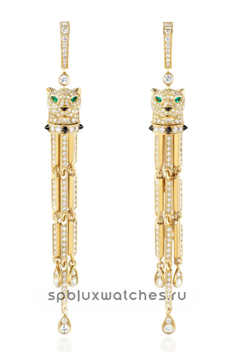 Серьги Cartier Panthere de Cartier earrings, Paved H8001243