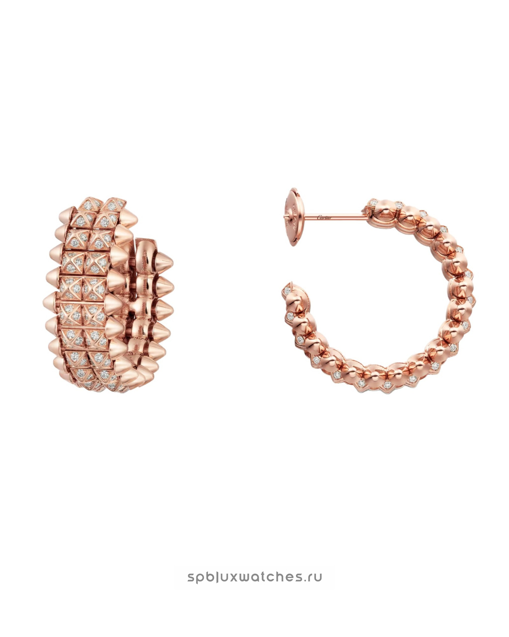 Серьги Cartier Clash de Cartier Paved Double Row Hoop Earrings N8515236